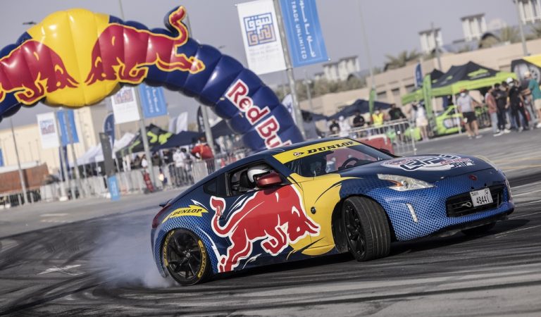 You can still make it to the Red Bull car park drift at Souk Al Marfa